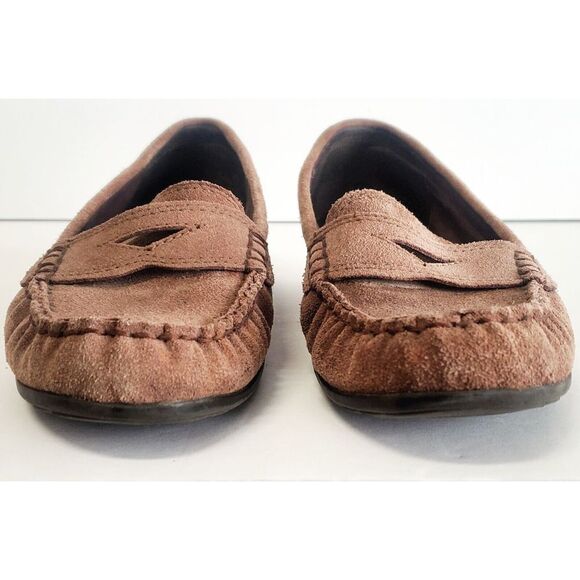 Franco Sarto Slip On Loafer Flats Suede Leather in Cocoa Brown Rubber WOM 7M - Picture 10 of 16